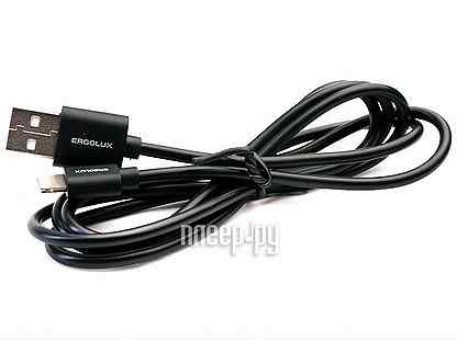 Ergolux USB - Lightning 3А 1.2m Black ELX-CDC0