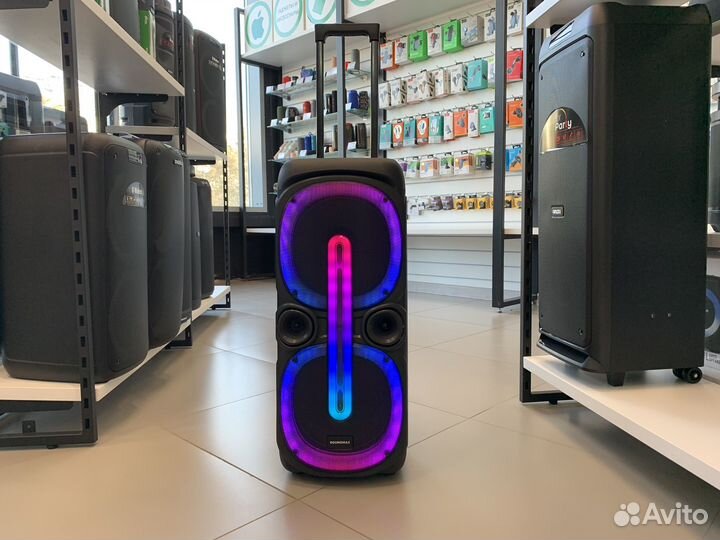 Колонка со светомузыкой и караоке 100Вт