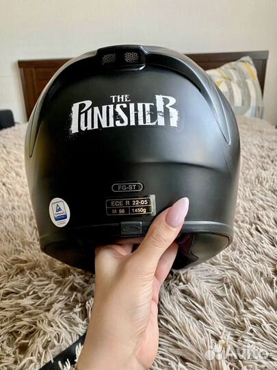 Шлем с черепом интеграл HJC FG-ST Punisher Marvel