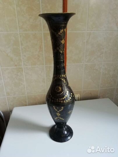 Ваза для цветов Индия. Латунь