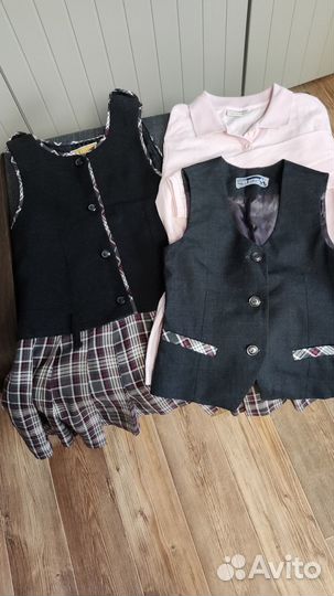 Школьная форма (сарафан, жилет, поло) р.152