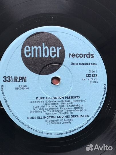 Duke Ellington “Presents.“Lp,USA,1965