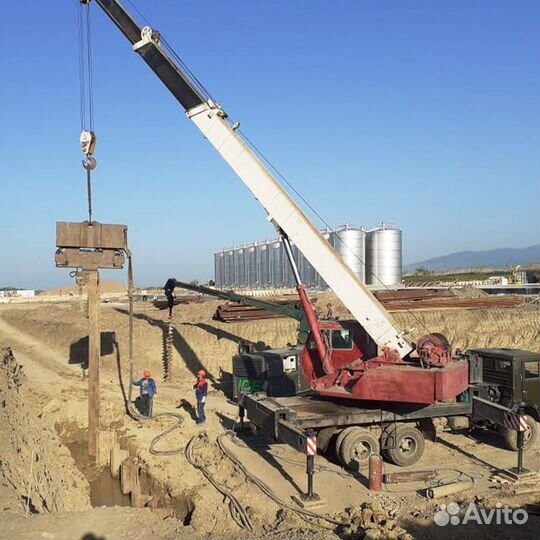 Шпунтовое ограждение котлованов