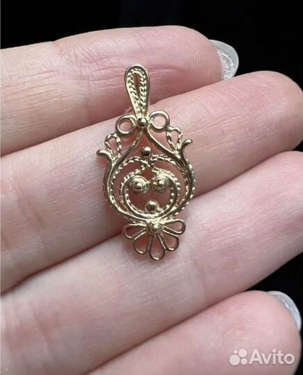 Золотая подвеска 583 пробы