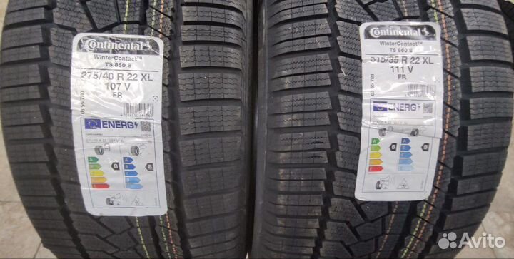 Continental ContiWinterContact TS 860S 275/40 R22 и 315/35 R22 111V