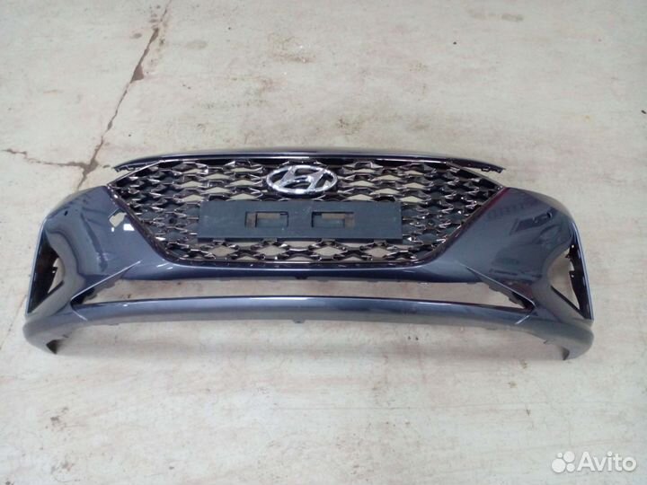 Бампер передний Hyundai Solaris 2 рестайлинг