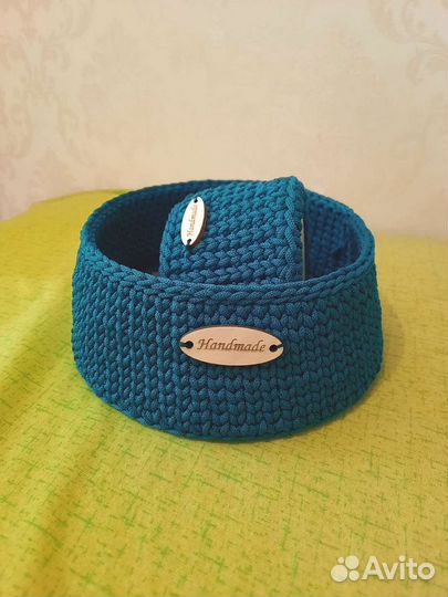 Корзинка вязаная из полиэфирного шнура