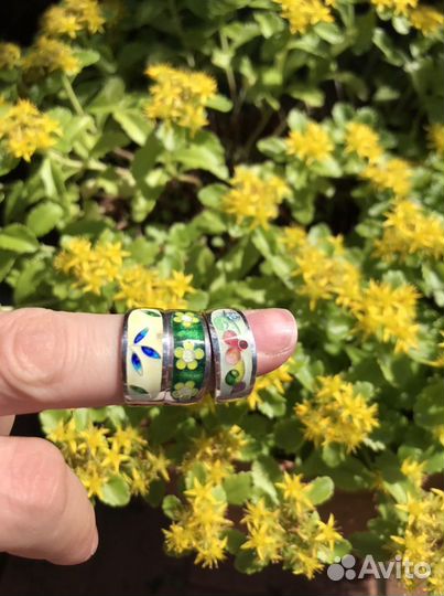 Кольцо, грузинская горячая эмаль