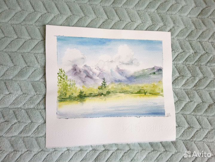 Картина акварель пейзаж