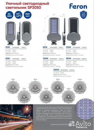 Светильник уличный на столб SP3050 150W 41272