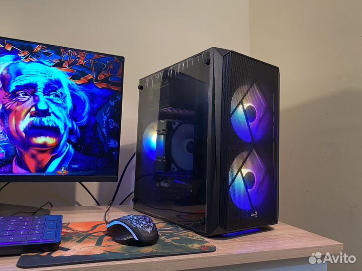 Красивый Игровой пк с монитором 24/CS107