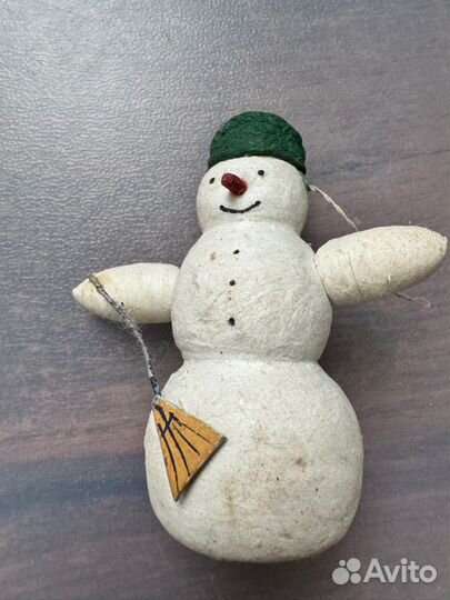 Старинные ватные елочные игрушки