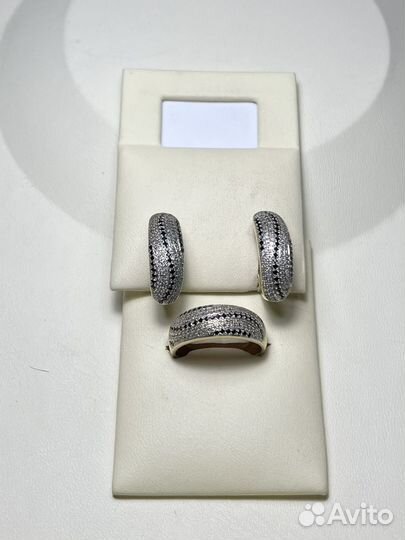 Комплект серьги и кольцо