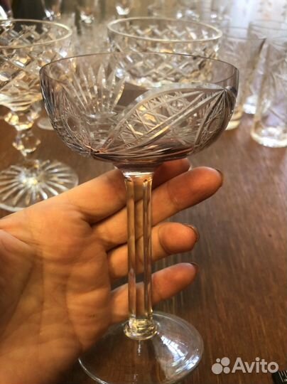 Хрустальные фужеры и рюмки СССР