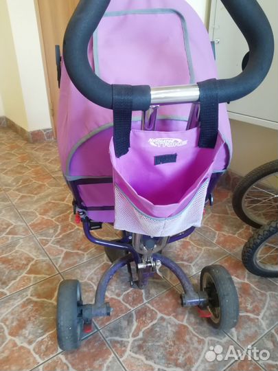 Велосипед коляска с ручкой