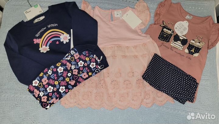 Вещи пакетом 92-98, платье, теплый костюм