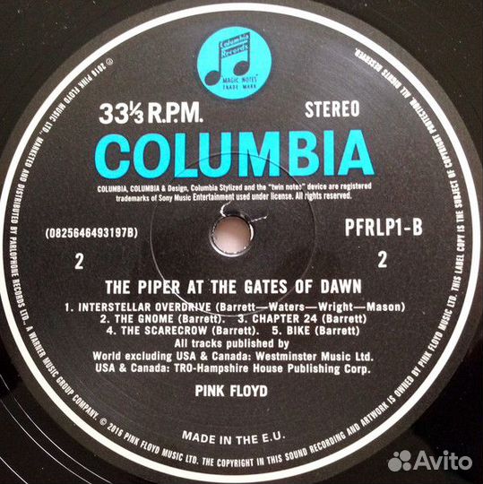 Виниловая пластинка Pink Floyd THE piper AT THE ga