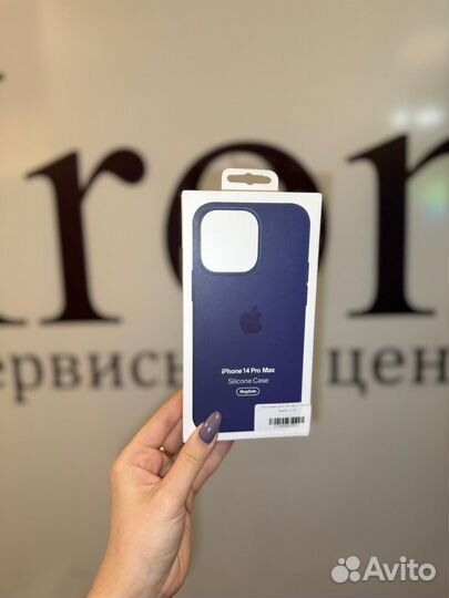Silicone Case для iPhone 14 Pro max темно синий