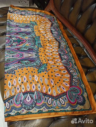 Платок новый 95см шелковый kenzo италия