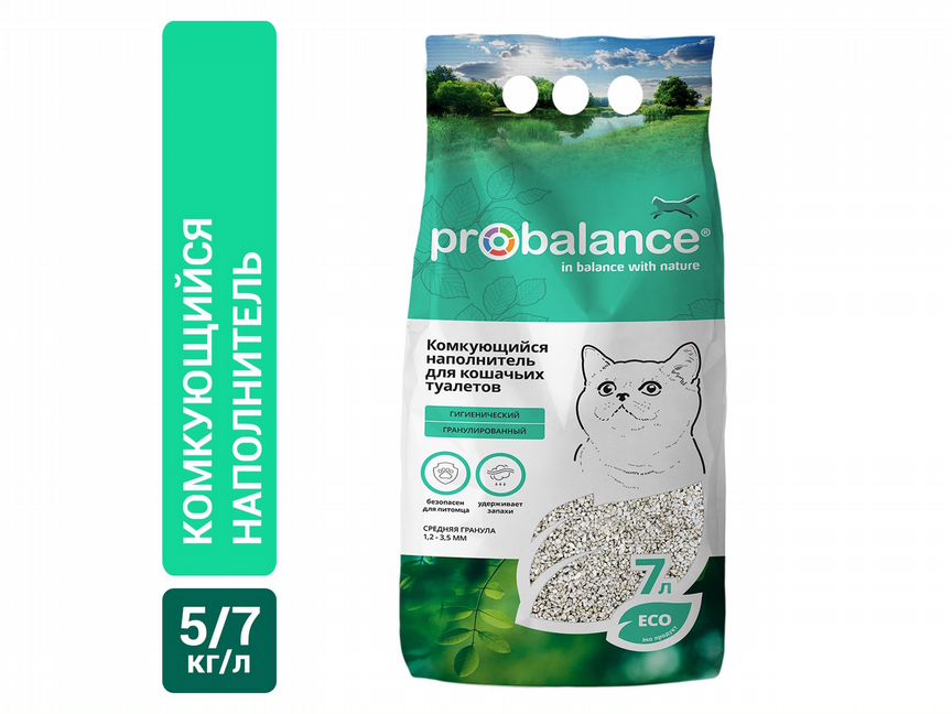 Наполнитель для кошачьих туалетов Probalance, 7л