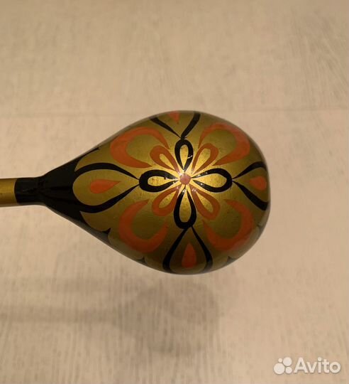 Деревянная ложка с длинной ручкой Хохлома