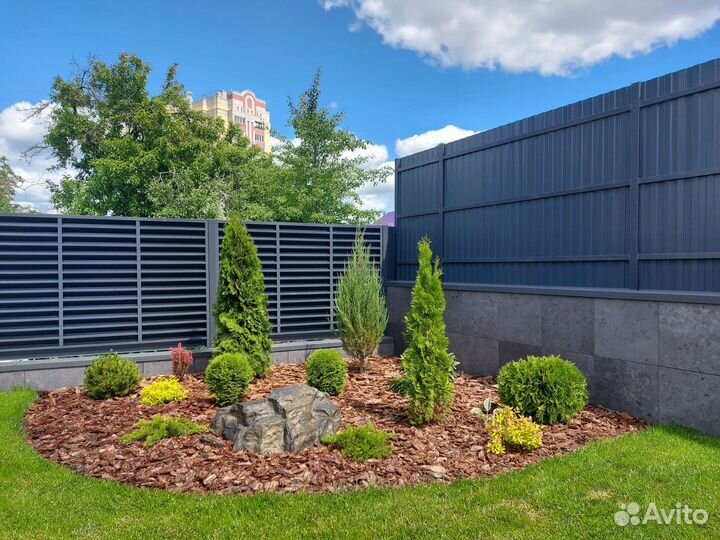 Ландшафтный работы, проекты, автополив, газон