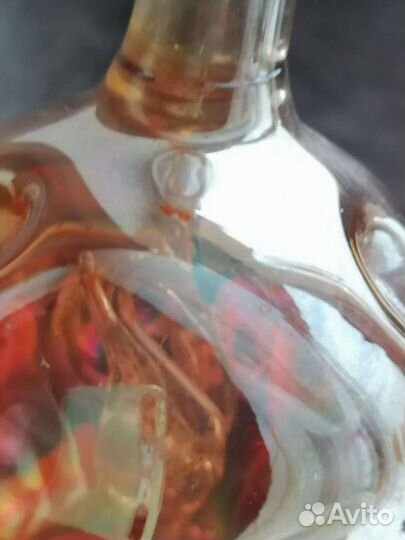 Графин цветное стекло СССР Внутри фигурка лебедя