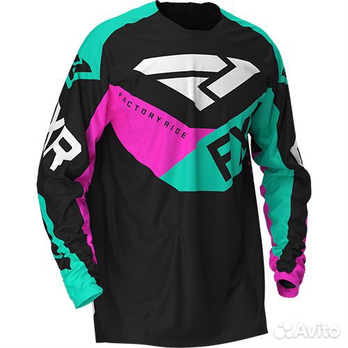 Джерси FXR podium MX jersey Black/Mint/Elec Pink 2