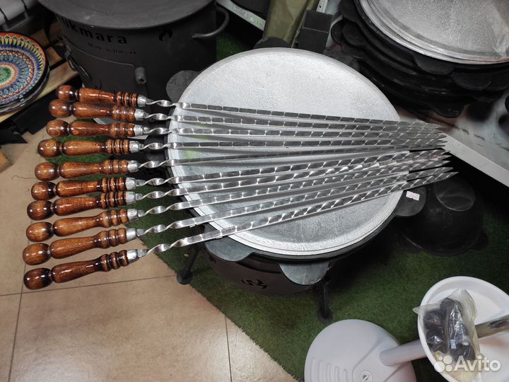 Шампура с деревянной ручкой