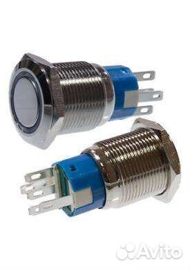 Кнопки 19мм антивандальные 12 вольт с подсветкой