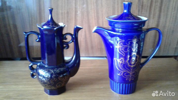 Фарфоровые чайники кобальт СССР и др