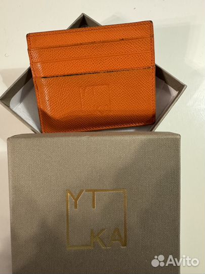 Картхолдер yтка в оранжевом цвете бу