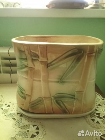 Кашпо керамическое для цветов