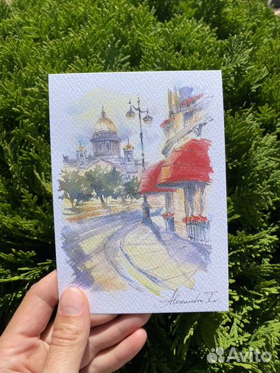 Набор открыток с Санкт-Петербургом 4 шт