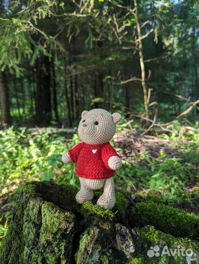 Мягкая Вязаная крючком игрушка Мишка Тедди Медведь