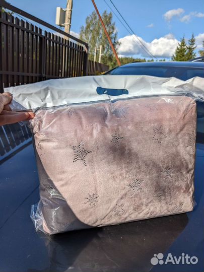 Плед покрывало 200 220 бежевый