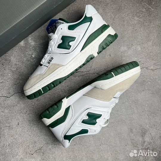 Кроссовки New Balance 550 White Green (36-45)