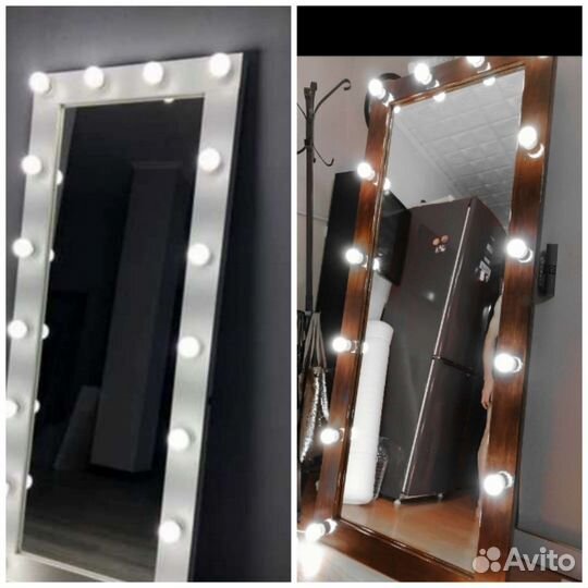 Зеркало большое с лампами