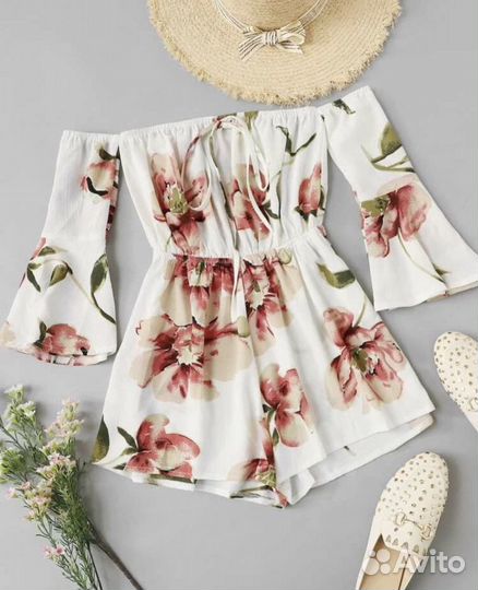 Комбинезон с цветочным принтом