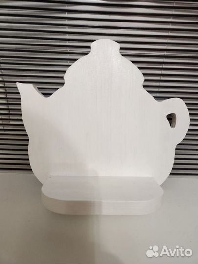 Полка декоративная деревянная в виде чайника