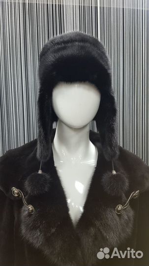 Шапка норковая ушанка шн-114