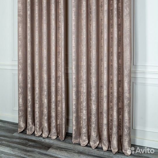 Портьеры мрамор Зарина Кремовый шторы