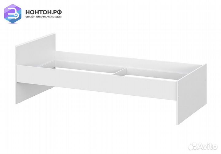 Кровать Грейс белая текстурная