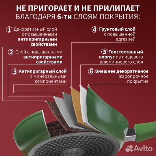 Сковорода кованая Magistro Avocado, d26 см, съёмна