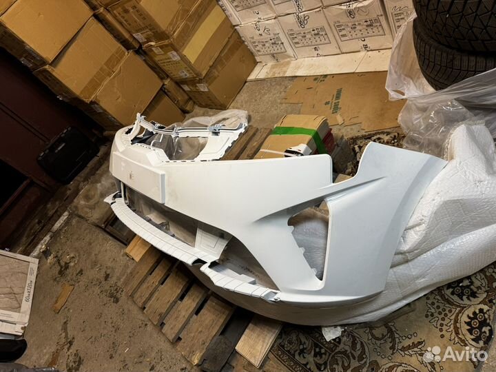 Бампер передний Kia rio 4 белый