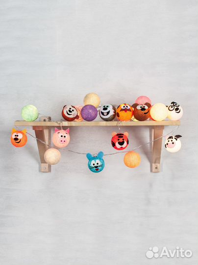 Гирлянда - шарики из ниток 