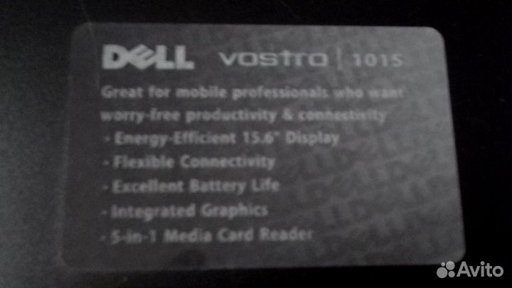 Ноутбук dell vostro 1015