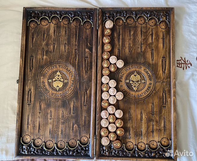 Нарды ручной работы (массив бука)