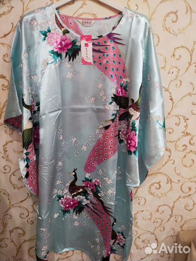 Халат туника кимоно Искусственный шелк