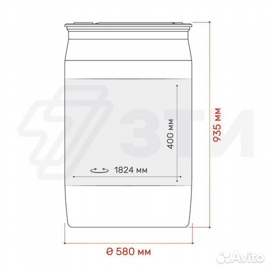 Бочка пластиковая 200 литров пищевая